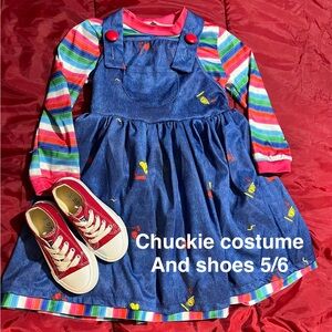 Chuckie Kids Costume with Red Sneakers